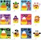 Stickers Scene Roll Stickers Make a Face Halloween Sticker Craft Mix and Match Candy Corn Sticker for Kids School Halloween Party DIY Sticker Game Favors